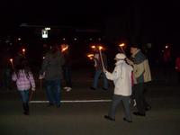 unsere Fackelwanderung zum Osterfeuer ...