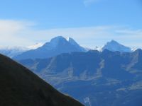 043 Fahrt mit der Brienzer Rothorn Bahn - Blick zu Eiger, Mönch und Jungfrau