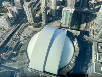 2. Reisetag – Toronto und Niagarafälle – Blick vom CN Tower auf das Baseballstadion