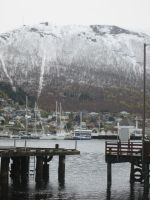Tromsø: Blick vom Polarmuseum auf Storsteinen (420m)
