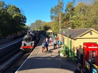 Pickering. Der Zug fährt ein.