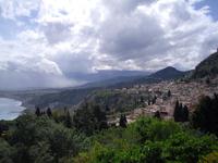 Blick vom Theater zum Ätna