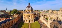Oxford. Blick vom Turm St. Mary the Virgin zur Radcliffe Camera