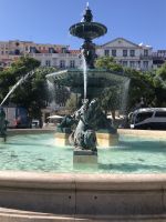 Lissabon Brunnen am Rossio-Platz