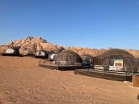 Ausführliche Rundreise im Königreich Jordanien - Die Rundzelte im Wadi rum-Wüstencamp