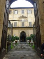 Die Hinteransicht des Palazzo Medici Riccardi