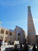 Das Minarett Islam Khodja ist das höchste Minarett in Itchan-Kala in Chiwa