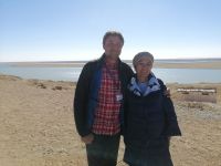 Andrej und Barno am Fluß Amudarja