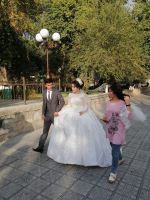 ein Brautpaar in Buchara