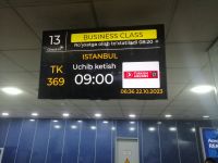 Abflug von Taschkent nach Istanbul