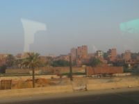 Kairo am Morgen vom Bus