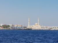 Blick auf Hurghada vom Wasser