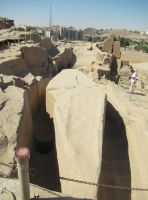 Der unvollendete Obelisk - zeigt uns die Technik der Arbeiten 