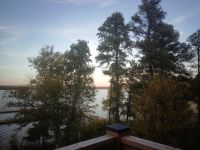 Blick vom Balkon Auberge auf Lac Taureau