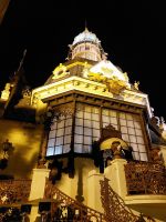 Hanavský Pavillon im Letna Park bei Nacht