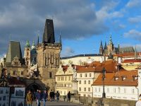Blick von der Karlsbrücke auf den Hradschin