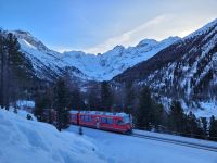 Fahrt mit dem Bernina-Express - Morteratsch-Gletscher