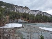Fahrt mit der Rhätischen Bahn auf der Strecke des Glacier-Express - Rheinschlucht 