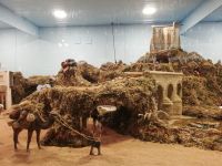 Plaza Mayor, Weihnachtsmarkt, Künstlerische Gestaltung des  Christi Geburtsort, Madrid