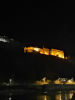 Feste Oberhaus, oberhalb der Donau in Passau bei Nacht