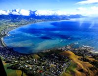 Die Bucht von Kaikoura aus dem Flugzeug