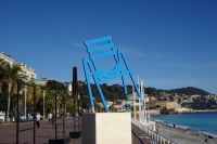 Tag 1 23.01.2024 Spaziergang aus der Promenade des Anglais, Skulptur von SAB