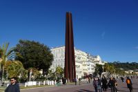 Tag 1 23.01.2024 Spaziergang aus der Promenade des Anglais, Skulptur von B.Venet