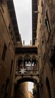El Pont del Bisbe im gotischen Viertel in Barcelona