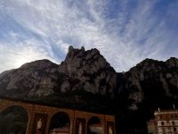 Aussicht auf den Berg vom Kloster in Montserrat