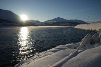 Fjord an den Lyngenalpen - Morgenstimmung