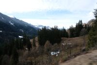Blick auf die Berge, noch ohne Schnee