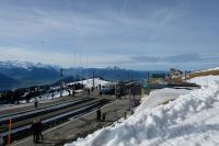 Blick von der Bergstation Rigi-Kulm in die Berge