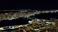 Von der Terrasse der Fjellstua auf dem Storsteinen - Blick auf Tromsø