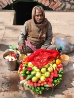 Straßenhändler in Fatehpur Sikri (Indien)