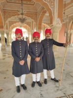 Palastgarde im Stadtpalast in Jaipur, Rajesthan - Indien