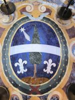 Rom Vatikanische Museen Wappen im Boden mit Lapislazuli