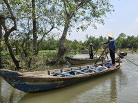 Kleines Dorf am Mekong