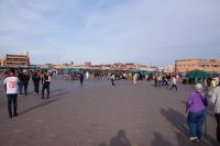 Erster Blick auf die Djemaa el-Fnaa