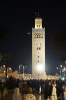 Minarett der Kutubiyya-Moschee bei Nacht
