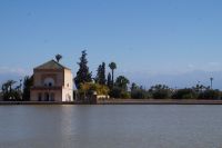 Noch mal al-Menara-Gärten, heute mit schneebedecktem Atlas im Hintergrund