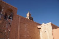 An der Kutubiyya-Moschee wird nach dem Erdbeben 2023 noch gearbeitet. 