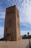 Turm der Hassan-Moschee. Er sollte das höchste Minarett der damaligen Welt werden. 