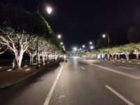 Nächtlicher Spaziergang durch Rabat - im Hintergrund eines der alten Stadttore