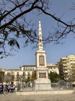 Spanien, Málaga, Obelisk in Gedenken an General Torrijos, Plaza de la Merced