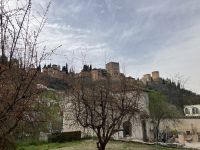 Spanien, Granada, Blick auf die Alhambra