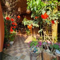 hübsch dekorierter Innenhof in Mai Chau