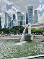 Singapur - das alte Wahrzeichen, der Merlion