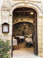 Restauranteingang in Erice