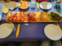 Mittagessen mit Antipasti in Pontone/Amalfiküste/Italien