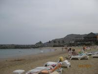 Der Strand des Hotels 